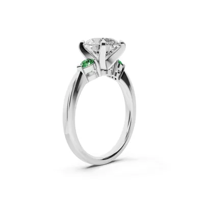 Madison Tsavorite Three-Stone Pear Engagement Ring (0.25 ct. tw.)