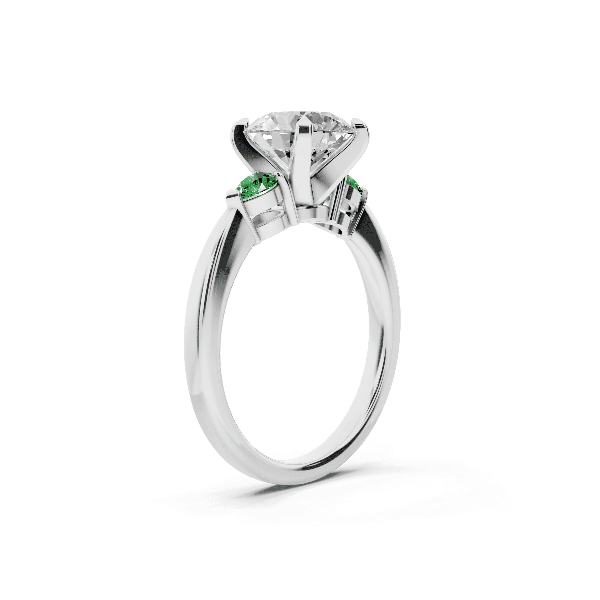 Madison Tsavorite Three-Stone Pear Engagement Ring (0.25 ct. tw.)