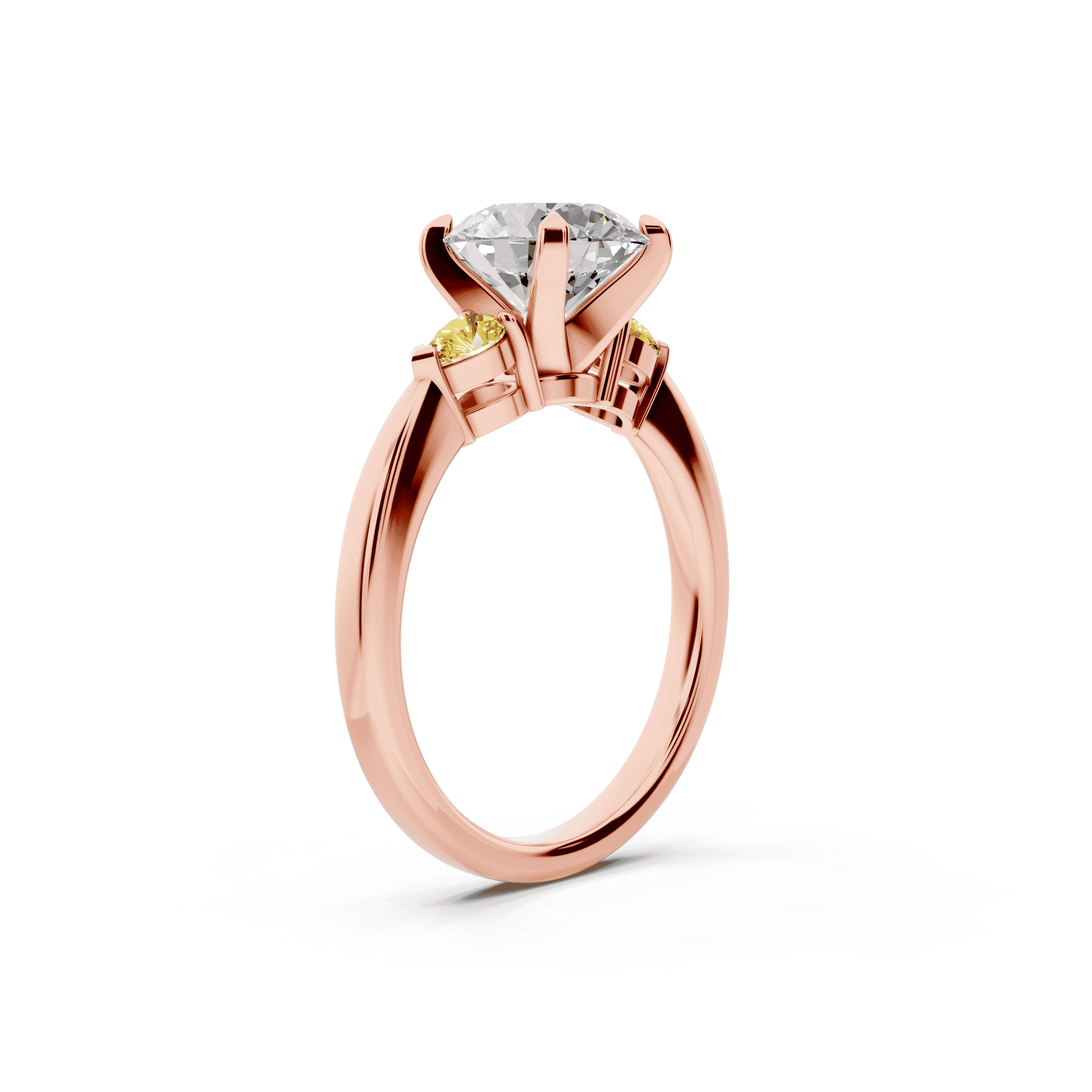 Madison Yellow Sapphire Three-Stone Pear Engagement Ring (0.25 ct. tw.)