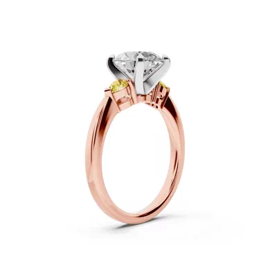 Madison Yellow Sapphire Three-Stone Two-Tone Pear Engagement Ring (0.25 ct. tw.)