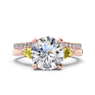Madison Yellow Sapphire Three-Stone Pear Engagement Ring (0.25 ct. tw.)