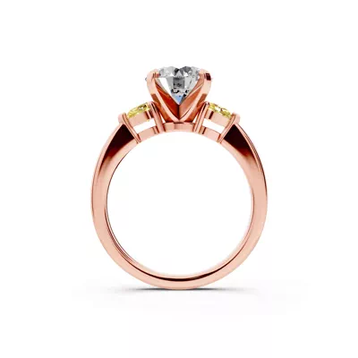 Madison Yellow Sapphire Three-Stone Pear Engagement Ring (0.25 ct. tw.)