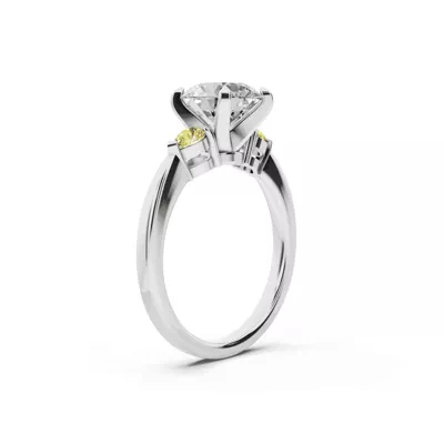 Madison Yellow Sapphire Three-Stone Pear Engagement Ring (0.25 ct. tw.)