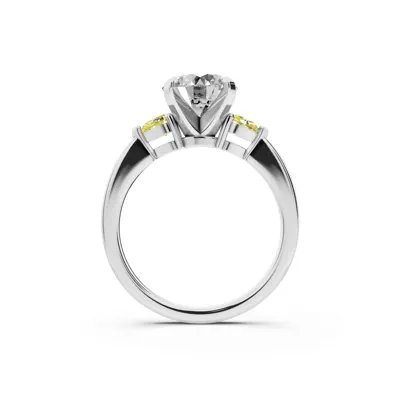 Madison Yellow Sapphire Three-Stone Pear Engagement Ring (0.25 ct. tw.)