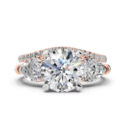 Madison Three-Stone Two-Tone Pear Engagement Ring (1.00 ct. tw.)