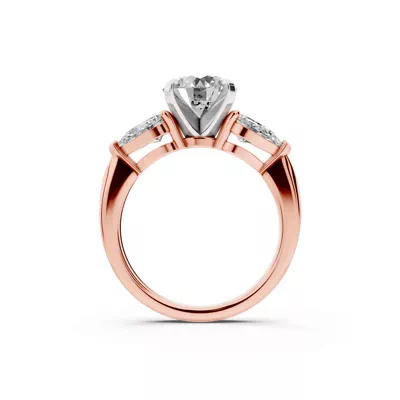Madison Three-Stone Two-Tone Pear Engagement Ring (1.00 ct. tw.)