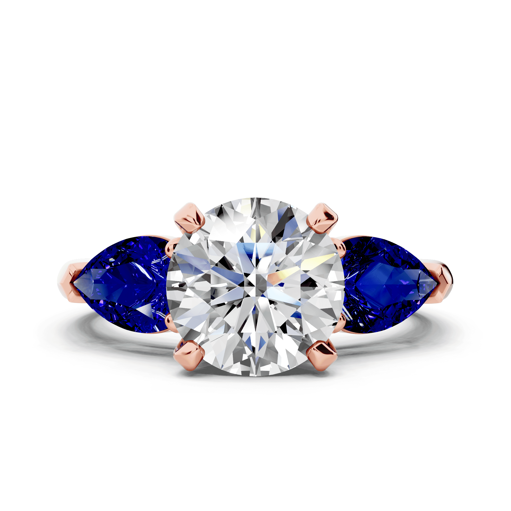 Madison Sapphire Three-Stone Pear Engagement Ring (1 ct. tw.)