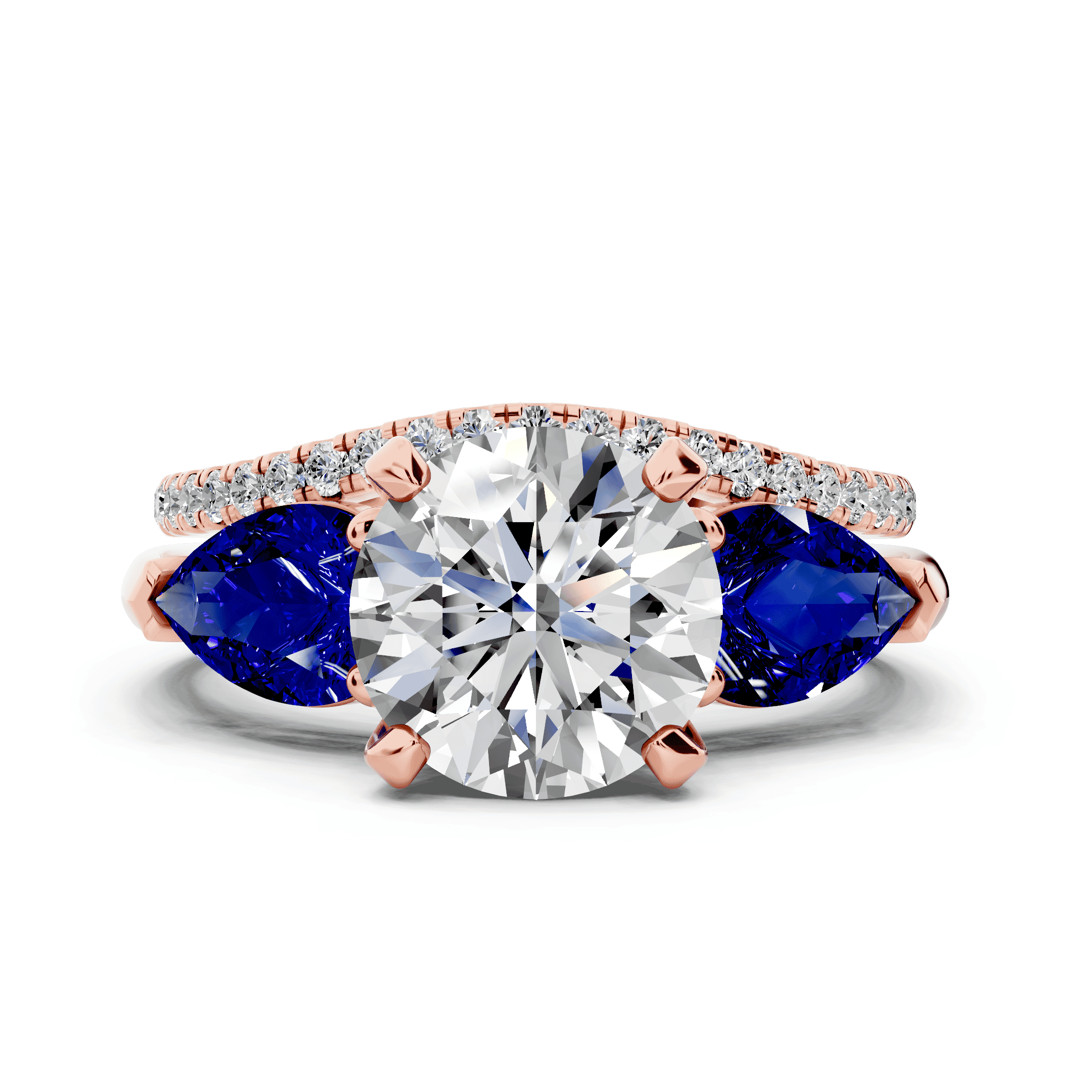 Madison Sapphire Three-Stone Pear Engagement Ring (1 ct. tw.)