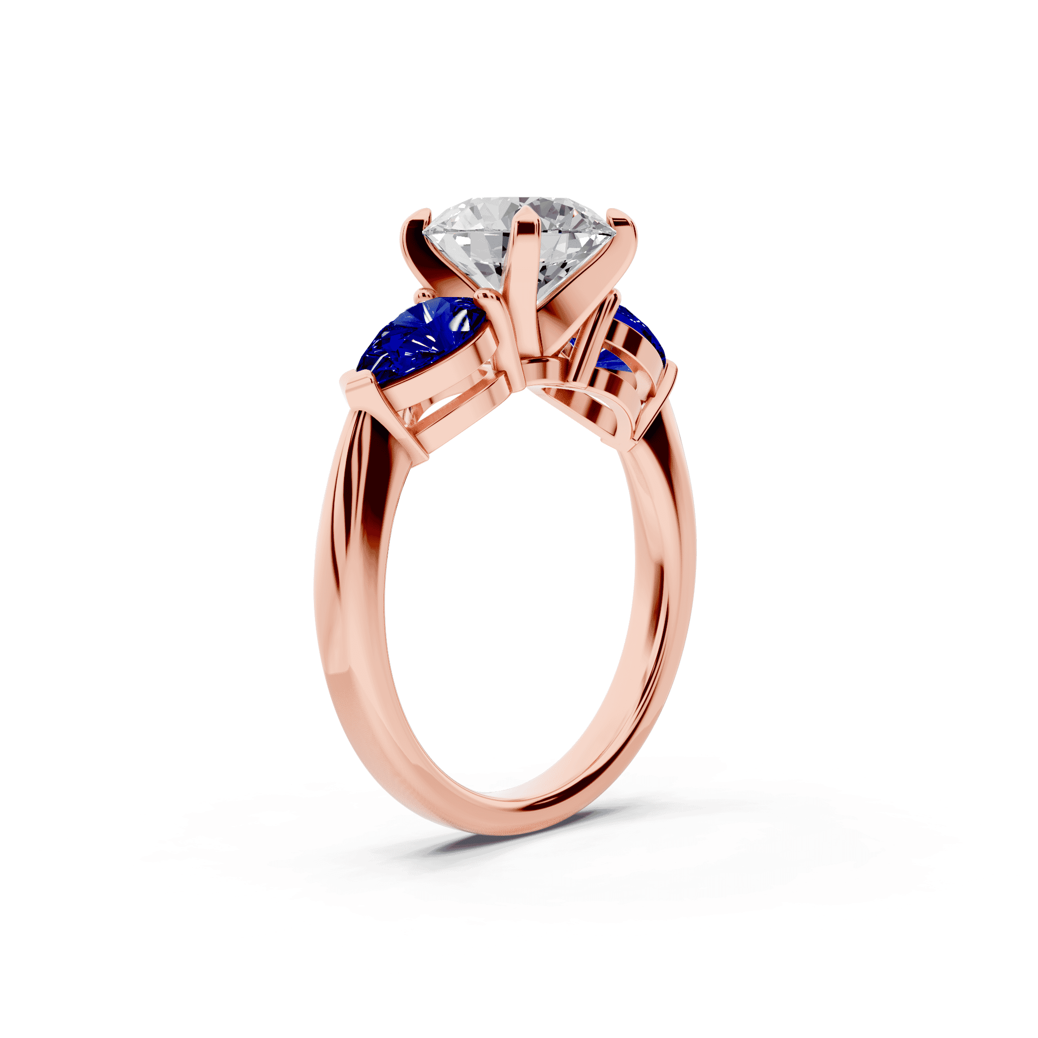 Madison Sapphire Three-Stone Pear Engagement Ring (1 ct. tw.)