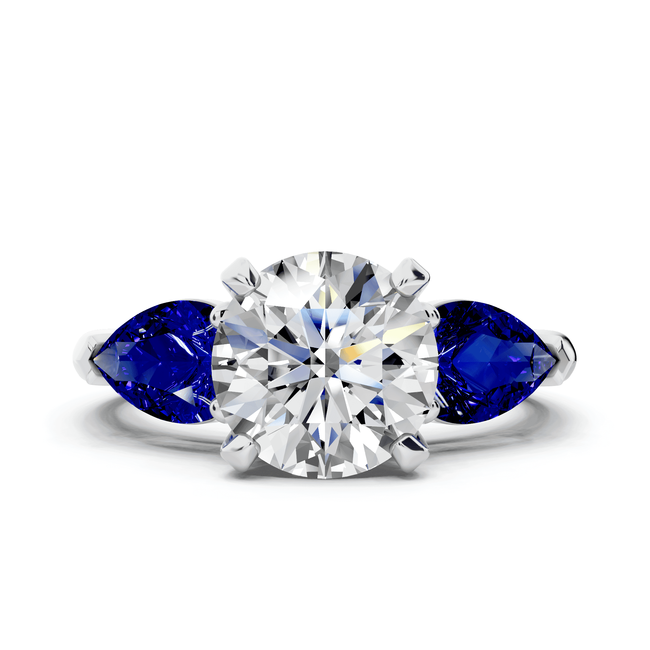 Madison Sapphire Three-Stone Pear Engagement Ring (1 ct. tw.)