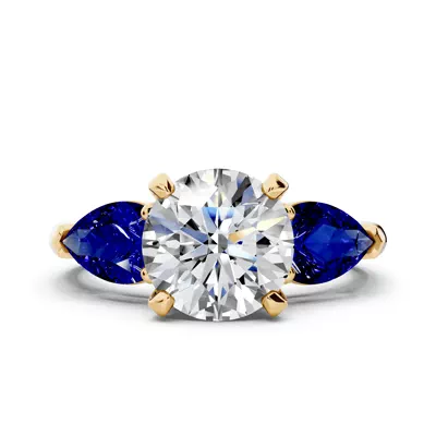 Madison Sapphire Three-Stone Pear Engagement Ring (1 ct. tw.)