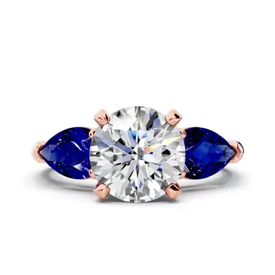 Madison Sapphire Three-Stone Pear Engagement Ring (1 ct. tw.)