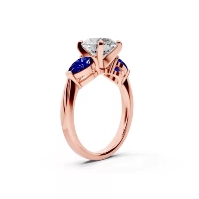 Madison Sapphire Three-Stone Pear Engagement Ring (1 ct. tw.)