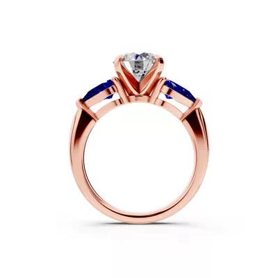 Madison Sapphire Three-Stone Pear Engagement Ring (1 ct. tw.)