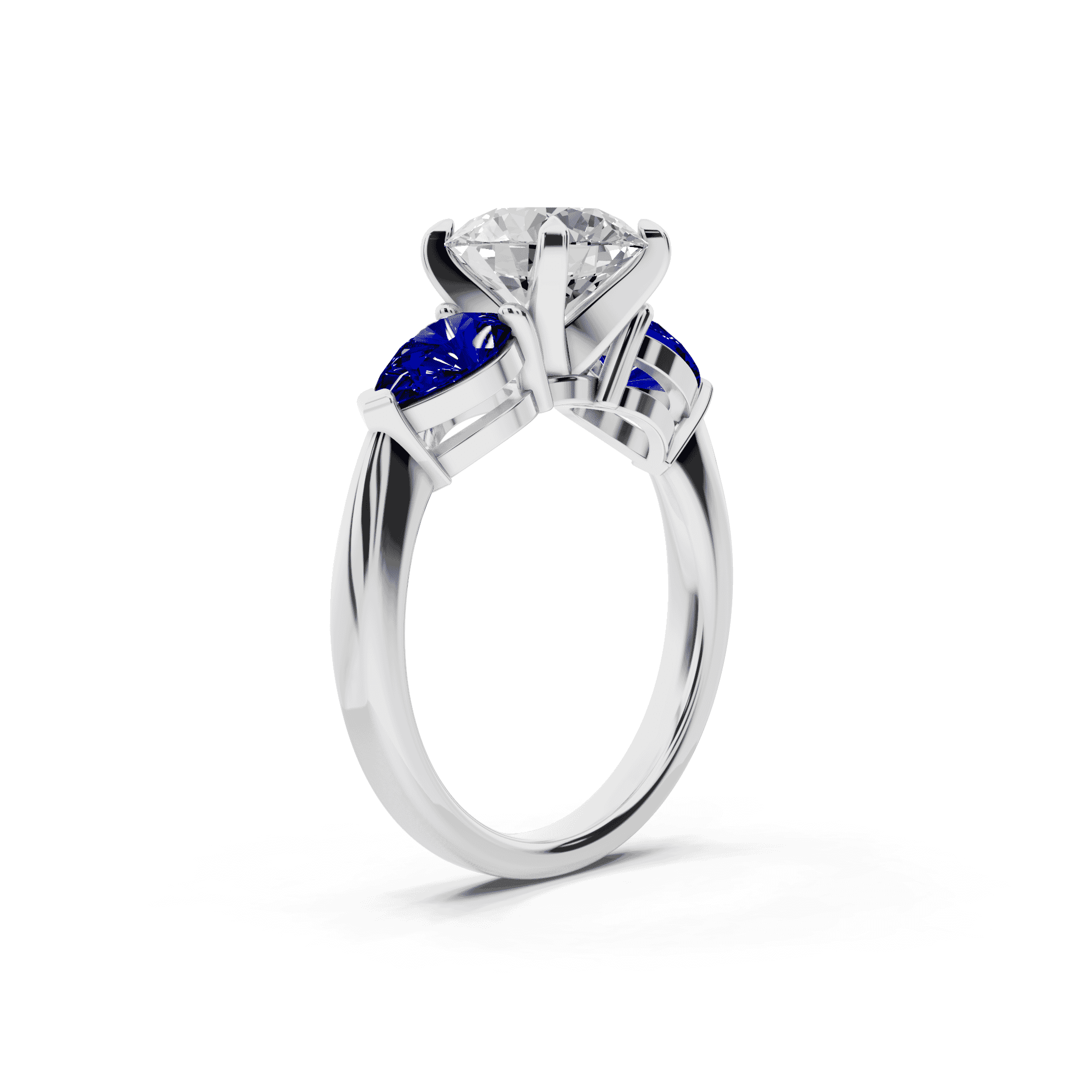 Madison Sapphire Three-Stone Pear Engagement Ring (1 ct. tw.)