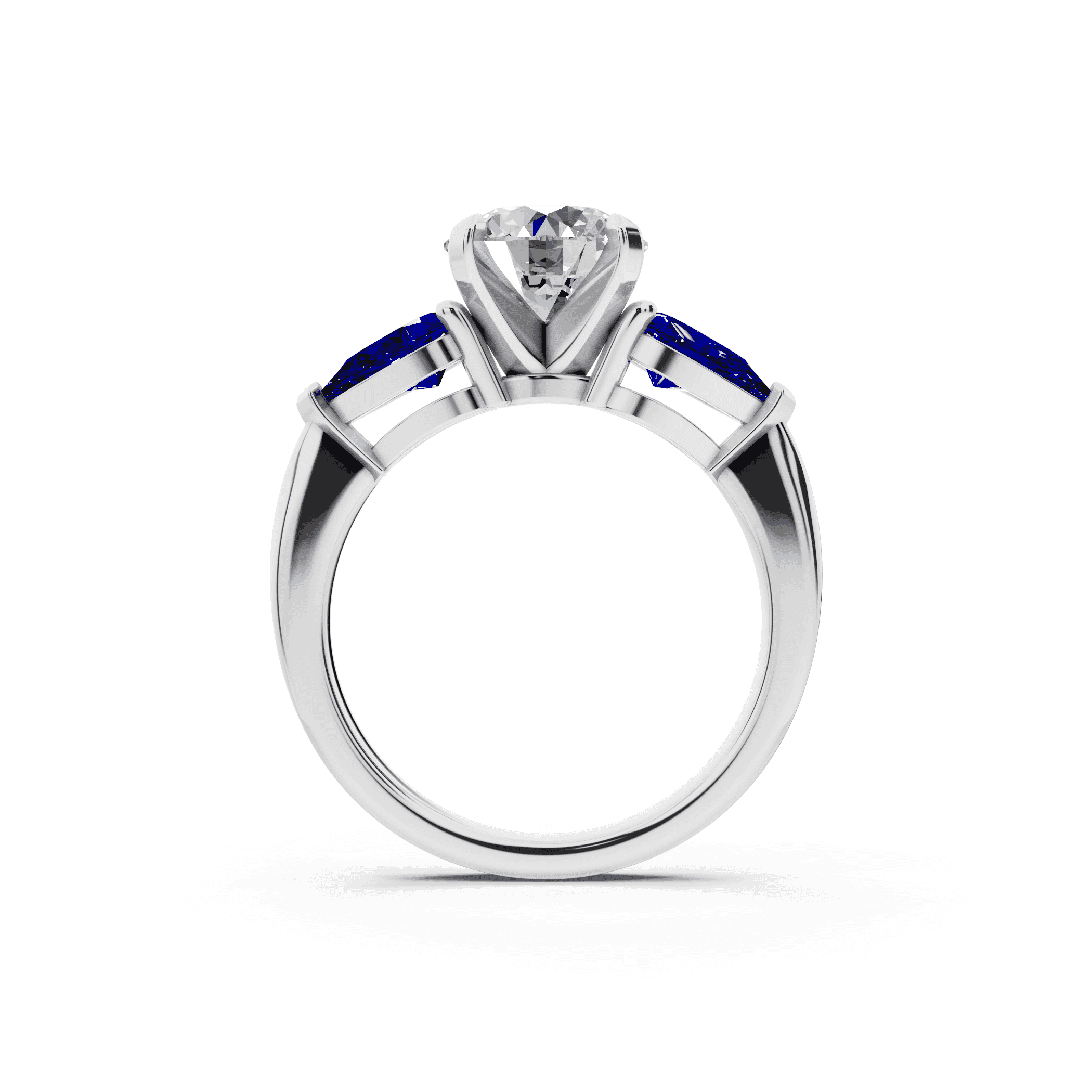 Madison Sapphire Three-Stone Pear Engagement Ring (1 ct. tw.)