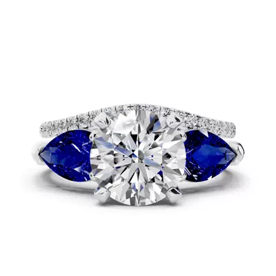 Madison Sapphire Three-Stone Pear Engagement Ring (1 ct. tw.)