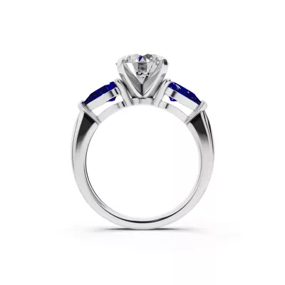 Madison Sapphire Three-Stone Pear Engagement Ring (1 ct. tw.)