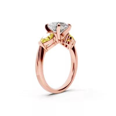 Madison Yellow Sapphire Three-Stone Pear Engagement Ring (1 ct. tw.)