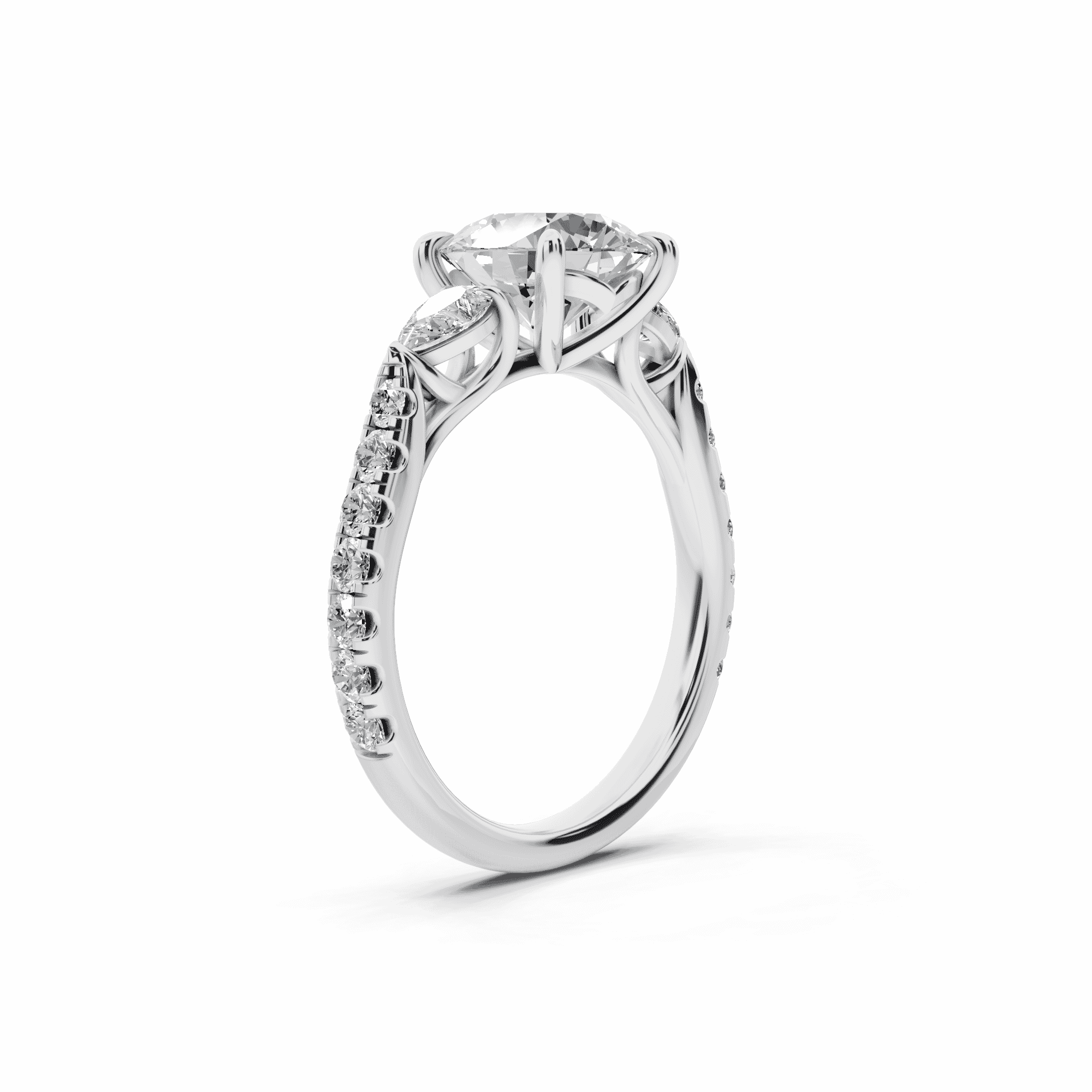 Capri Pear Three-Stone Engagement Ring (0.65 ct. tw.)
