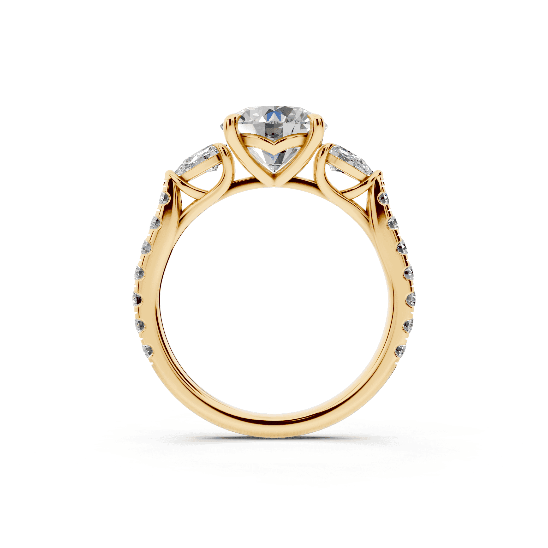 Capri Pear Three-Stone Engagement Ring (0.65 ct. tw.)