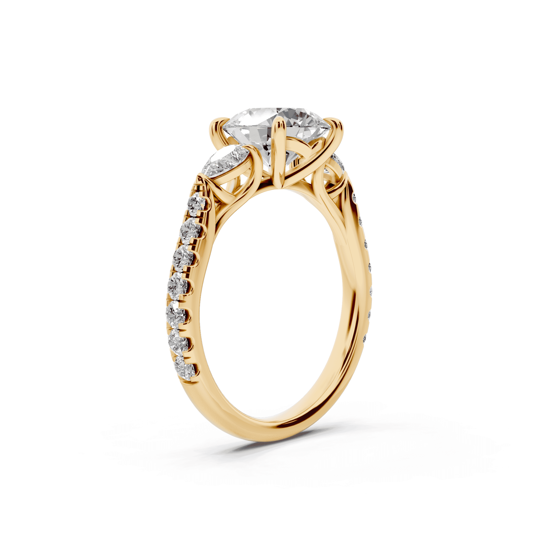 Capri Pear Three-Stone Engagement Ring (0.65 ct. tw.)