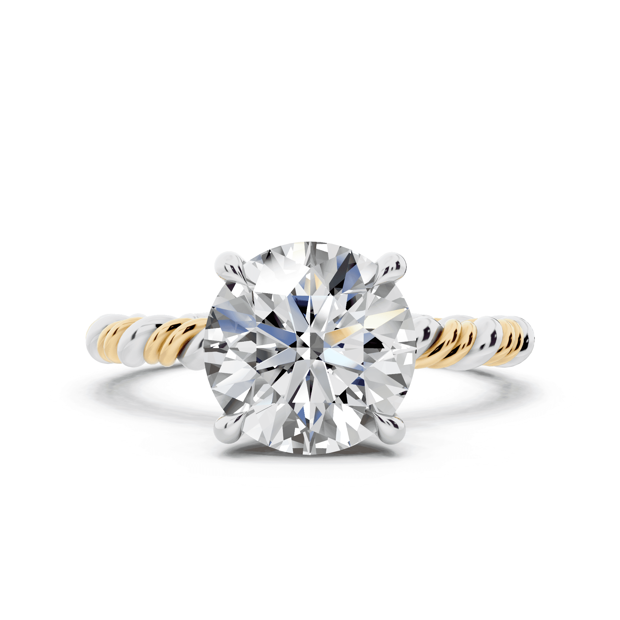 Tressa Two-Tone Twisted Engagement Ring