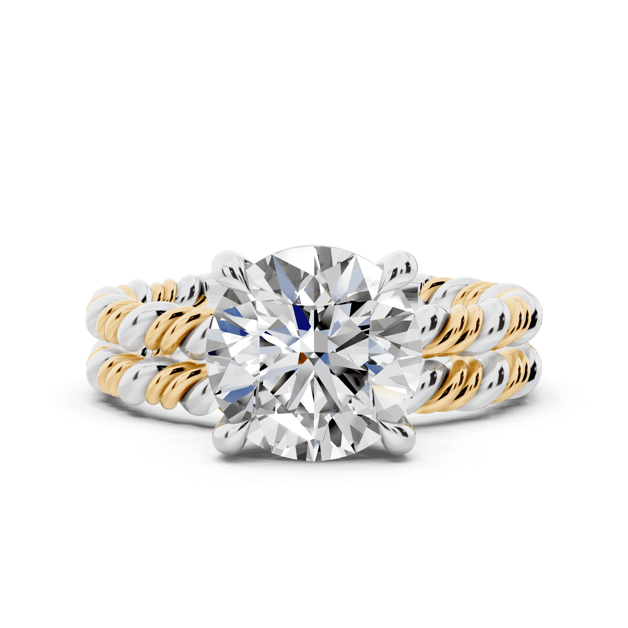 Tressa Two-Tone Twisted Engagement Ring