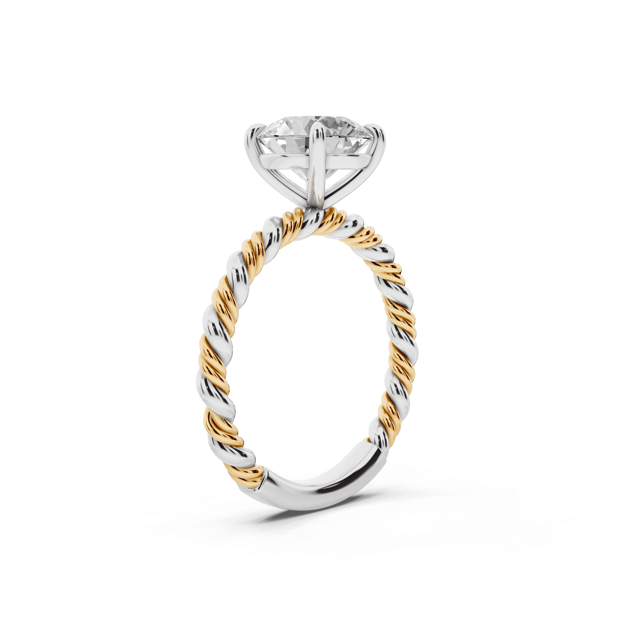 Tressa Two-Tone Twisted Engagement Ring
