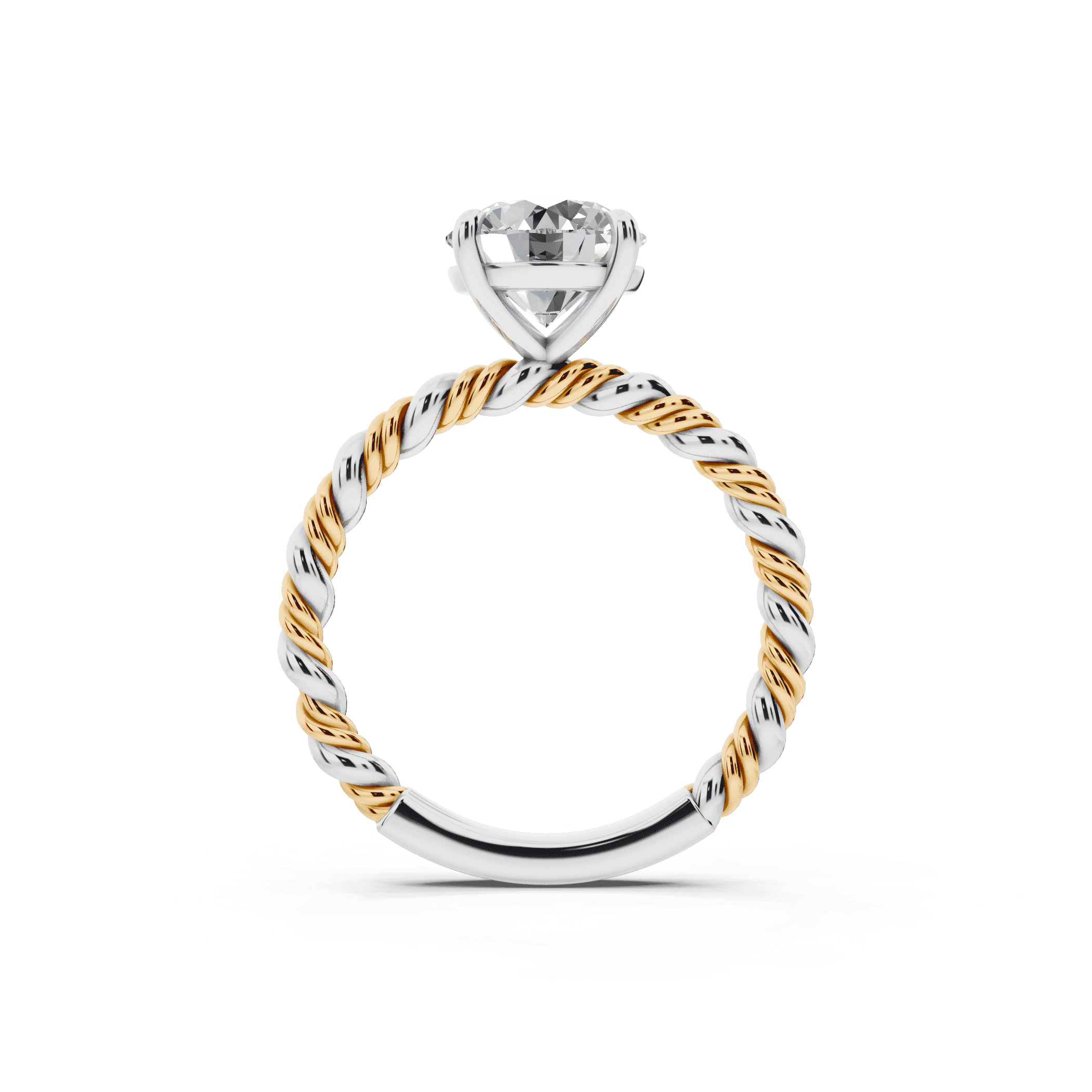 Tressa Two-Tone Twisted Engagement Ring