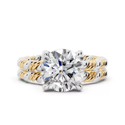 Tressa Two-Tone Twisted Engagement Ring