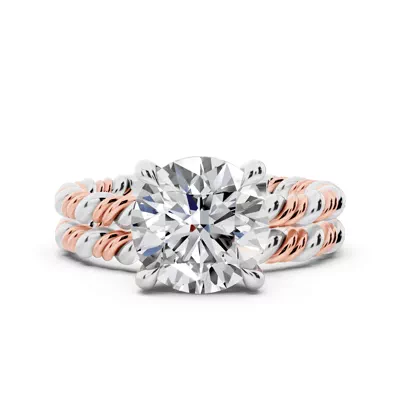 Tressa Two-Tone Twisted Engagement Ring