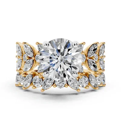 Wings of Love Diamond Two-Tone Engagement Ring