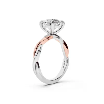 Avella Two-Tone Twist Engagement Ring