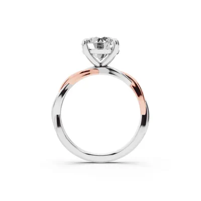Avella Two-Tone Twist Engagement Ring