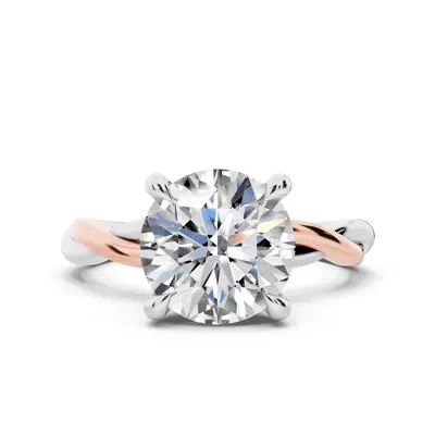 Avella Two-Tone Twist Engagement Ring