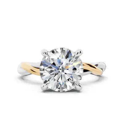 Avella Two-Tone Twist Engagement Ring