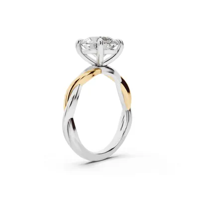 Avella Two-Tone Twist Engagement Ring