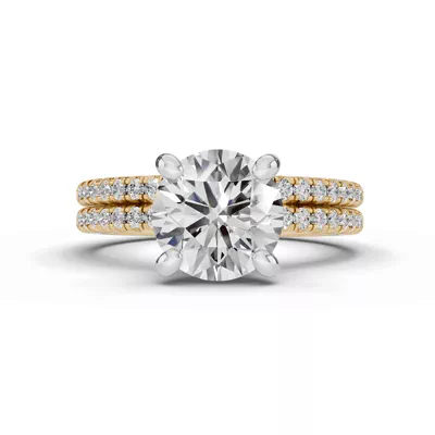 Signature Hearts & Arrows Pavé Engagement Ring (.15ct tw.)