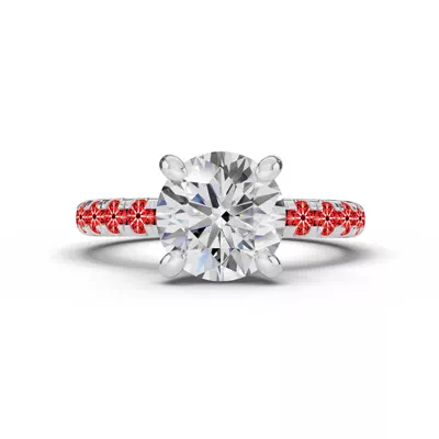 Signature Hearts & Arrows Pavé Engagement Ring (.45ct tw.)