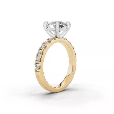 Signature Hearts & Arrows Pavé Engagement Ring (.70ct. tw.)