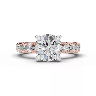 Signature Hearts & Arrows Pavé Engagement Ring (.90ct tw.)