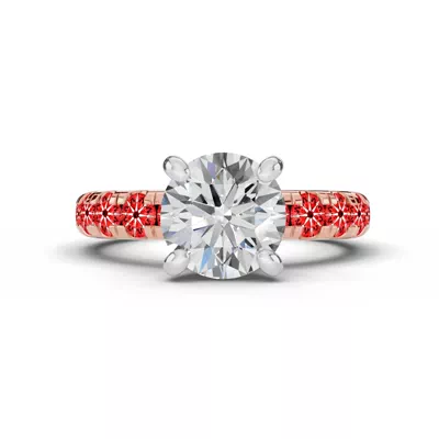 Signature Hearts & Arrows Pavé Engagement Ring (.90ct tw.)