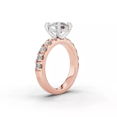 Signature Hearts & Arrows Pavé Engagement Ring (.90ct tw.)