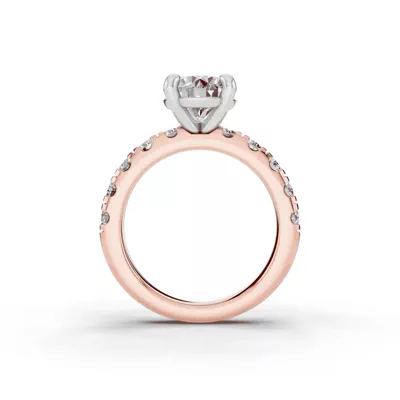 Signature Hearts & Arrows Pavé Engagement Ring (.90ct tw.)