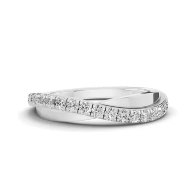 Interlocking Pavé Diamond Wedding Band