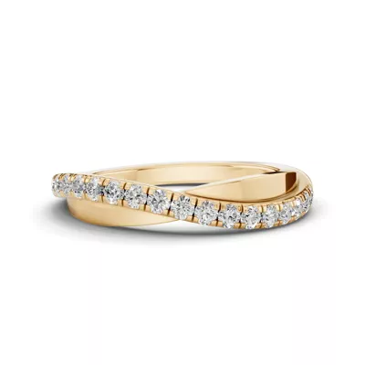 Interlocking Pavé Diamond Wedding Band
