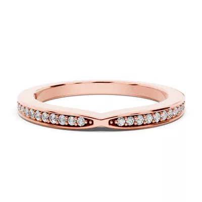 Alden Pinched Pavé Wedding Band (1.8mm)