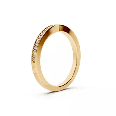 Alden Pinched Pavé Wedding Band (1.8mm)