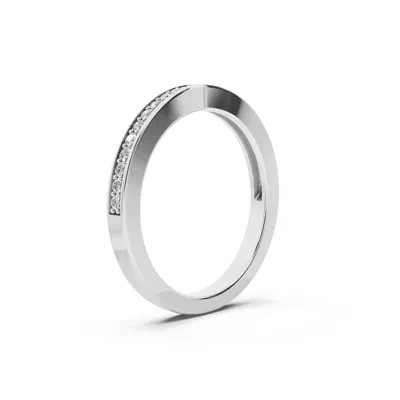 Alden Pinched Pavé Wedding Band (2mm)
